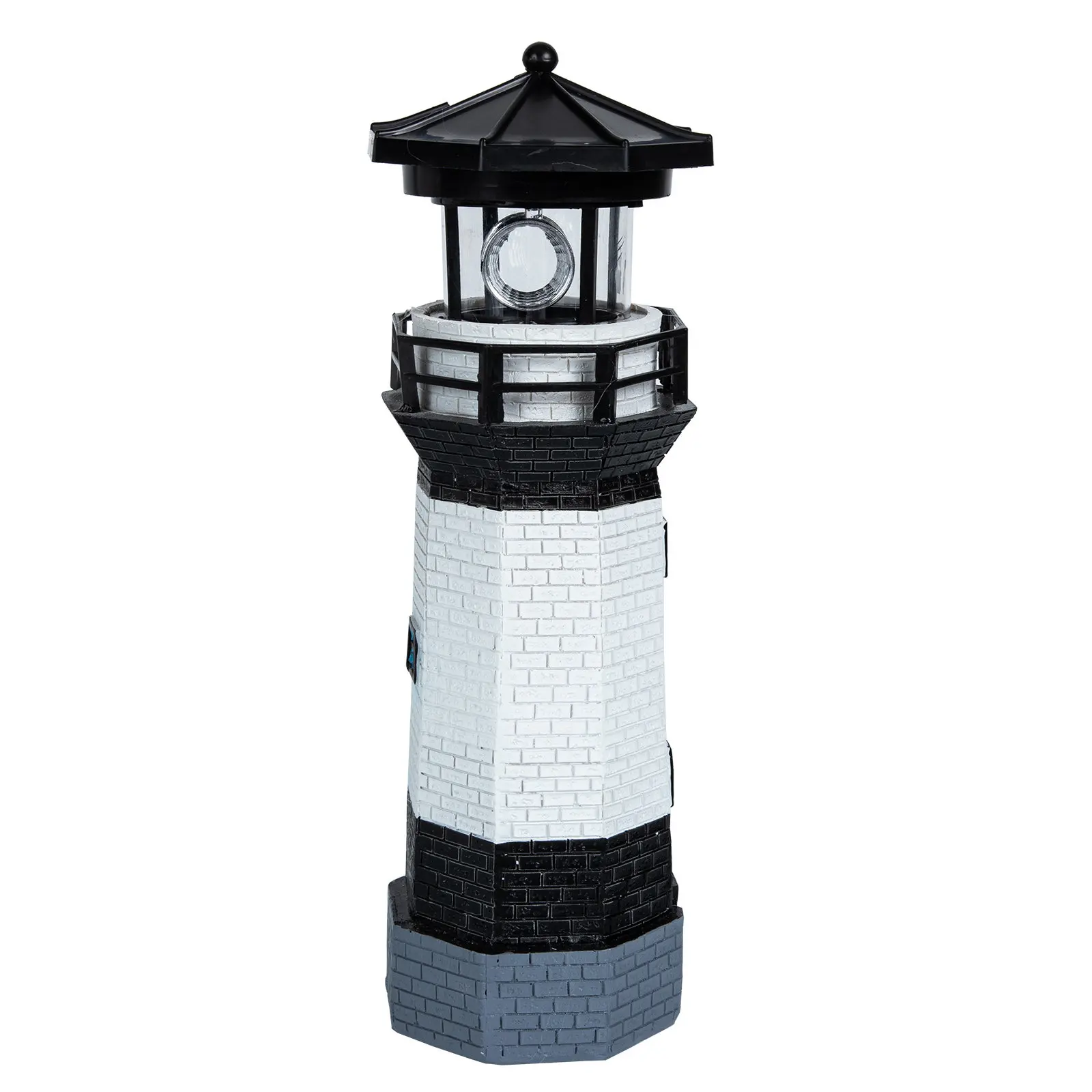 

Solar Garden Light Rotating Outdoor Resin Decorative Lawn Solar Powered Lighthouse Landscape Yard Light