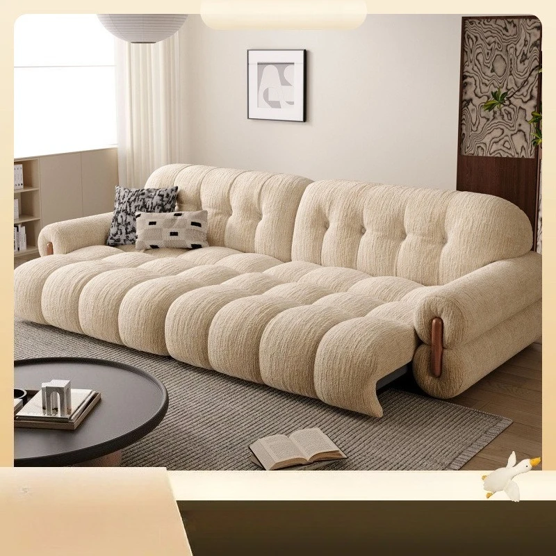 Tongyu special medieval sofa bed fabric small apartment living room retro telescopic cloud function electric sofa