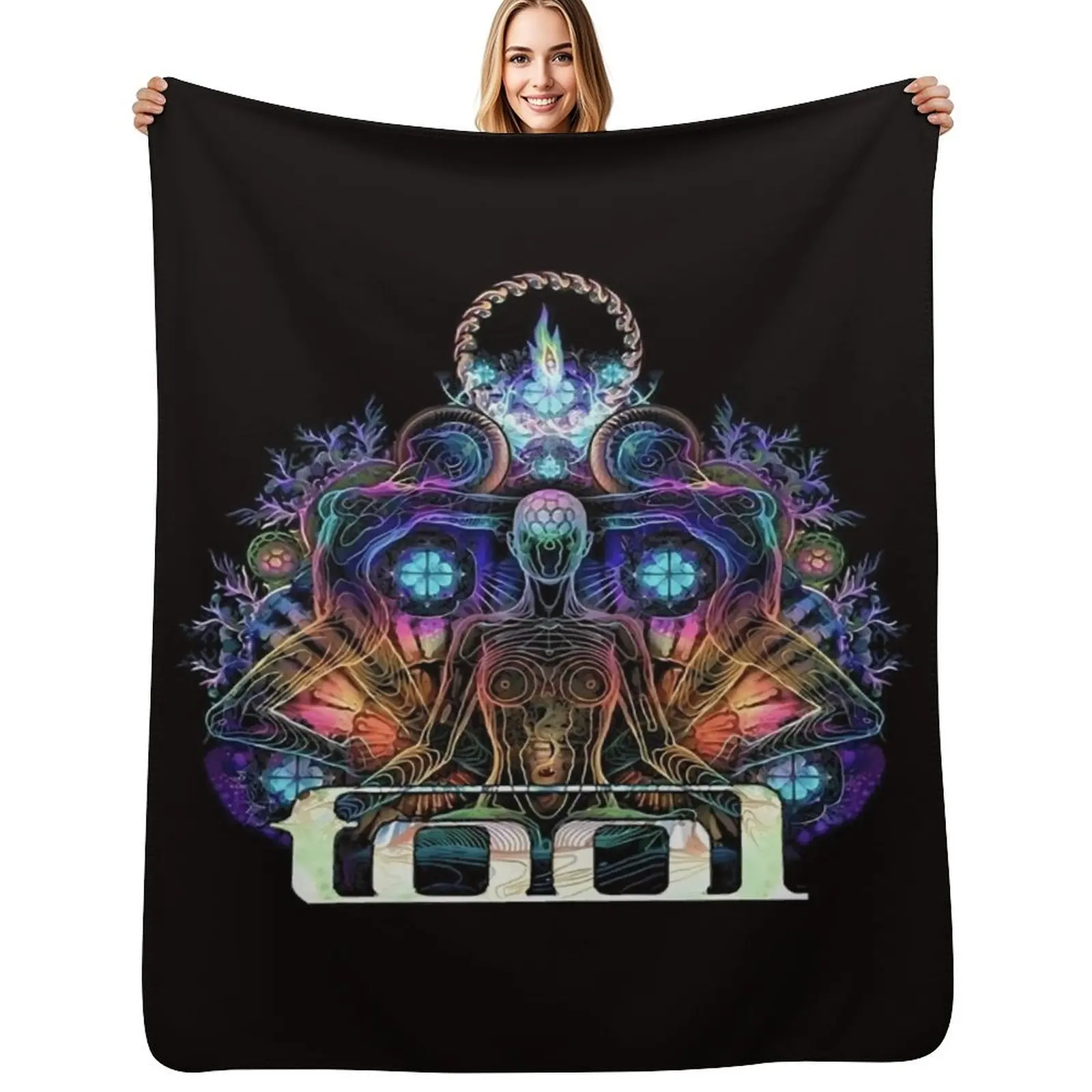 Rock-Of-Rams Throw Blanket Portable Lightweight Blanket for Travel Camping