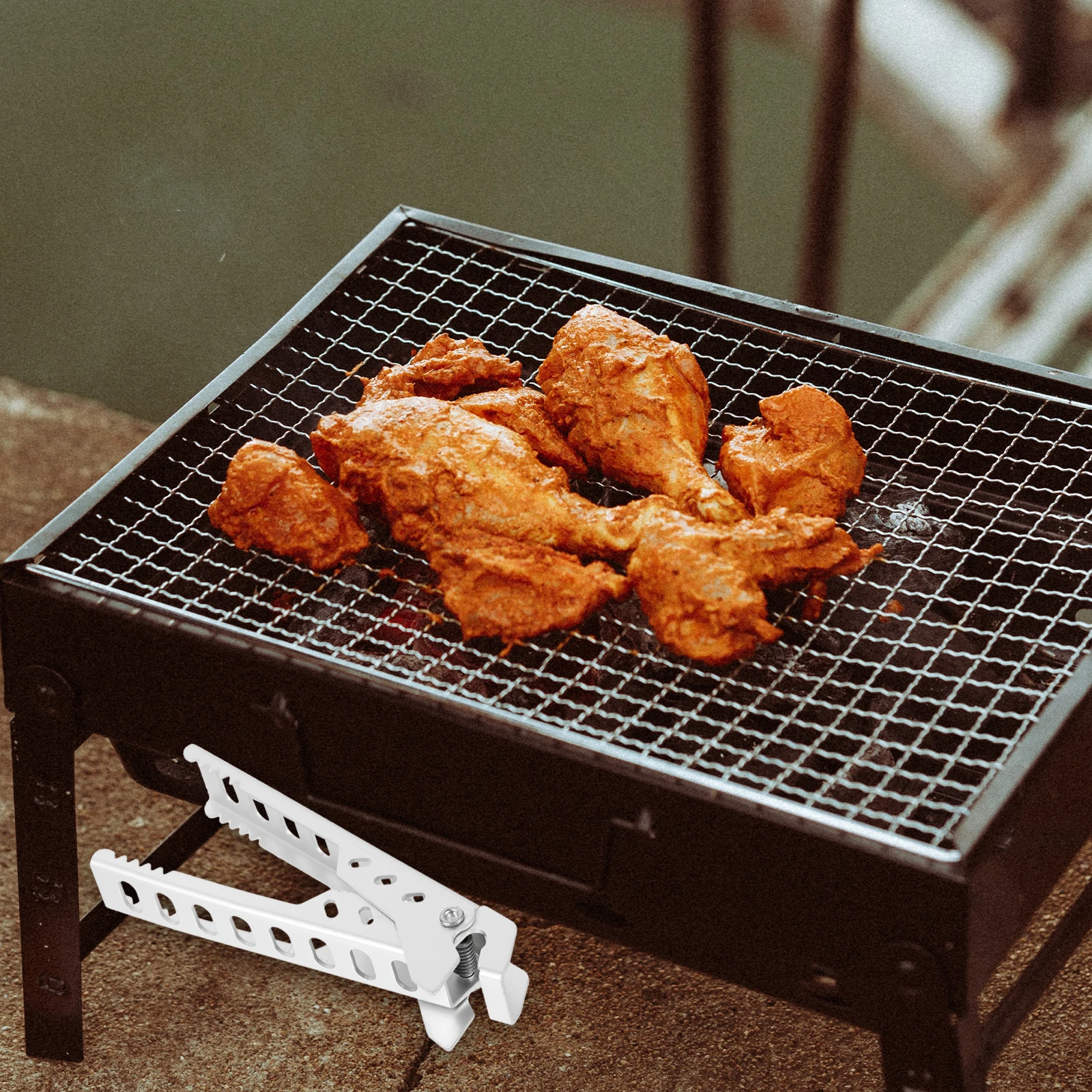 Camping Pot Holder Aluminum Alloy BBQ Tongs Durable Ergonomic Handle Multi-function Grill Tong Outdoor Cooking Equipment