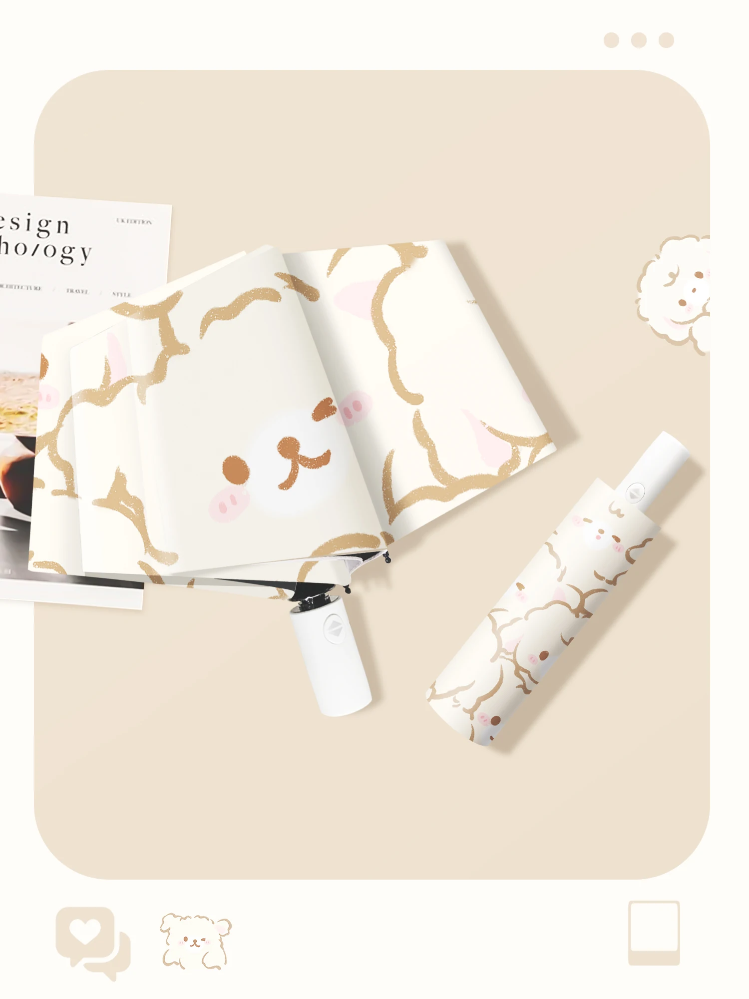 

Portable Auatic Umbrella Women's Sunade Umbrella UV Protection Foldable Umbrella Rain And Sun Dual Purpose Stainl Steel