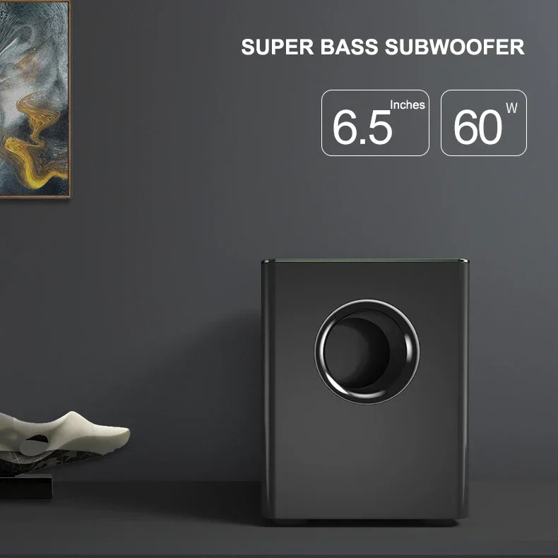 

New 31-Inch TV Sound Bar With Subwoofer, Wired & Wireless 3D Surround Speaker, Optical/AUX/RCA/USB/ARC Connection (2PCS Micropho