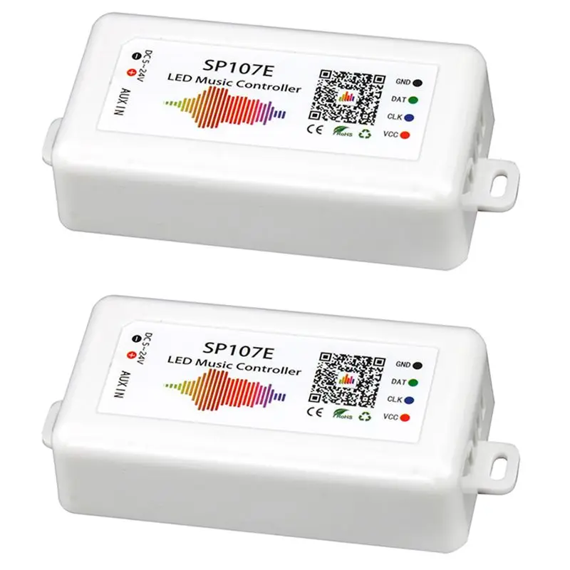 2X SP107E LED Controller Bluetooth Smart APP WS2811/2812B Light Strip Dimming LED Music Controller