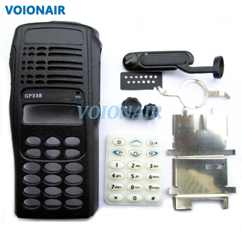 

VOIONAIR Replacement Housing Cover Case Kit with Keypad for Motorola GP338 Walkie Talkies Radio