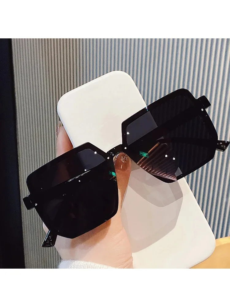 Big Frame Vintage Sunglasses Women Men Brand Square Sun Glasses Retro Eye Glasses Goggle for Male Female Polygon Sunglasses  