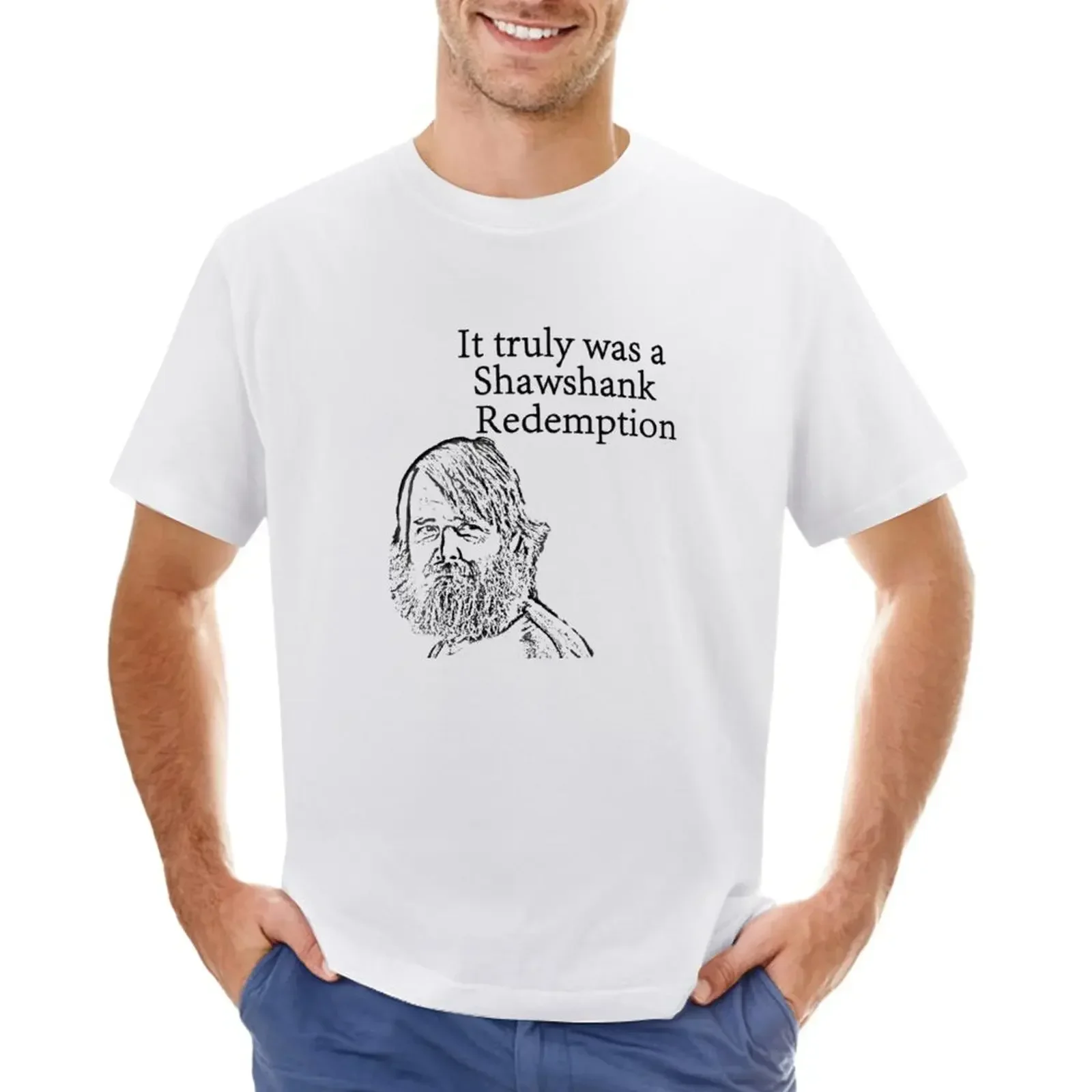 

heavyweight It truly was a Shawshank Redemption- Last man on earth new edition oversize blacks t shirts for men graphic