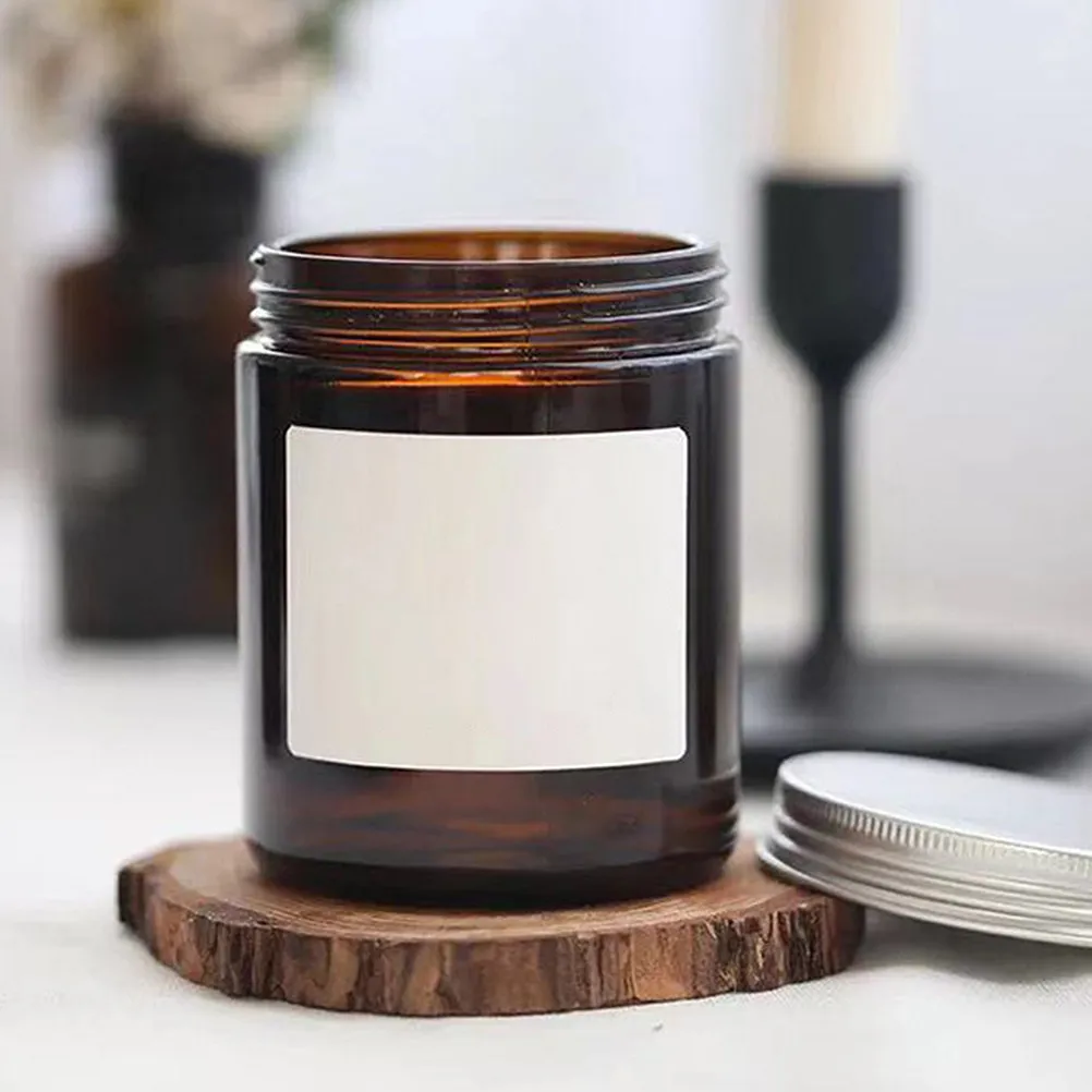 4Pcs Amber Glass Jars with Sleek Aluminum Lids Ideal for Making DIY Crafts Weekly Supplements