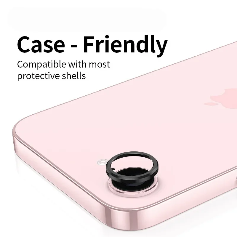 Metal Camera Lens Protection with Locator for IPhone 16E 2025 Back Lens Protective Glass Cap Case for Iphone 16e 2025