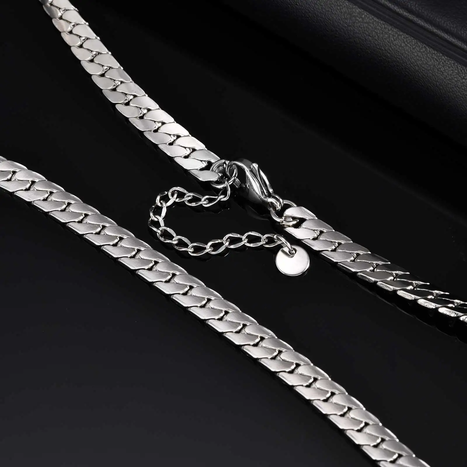 Stainless Steel Cuban Chain Necklace for Men 6mm Chain Punk Minimalist Necklace Hip Hop Waterproof Jewelry Gift 50/55cm - Image 5