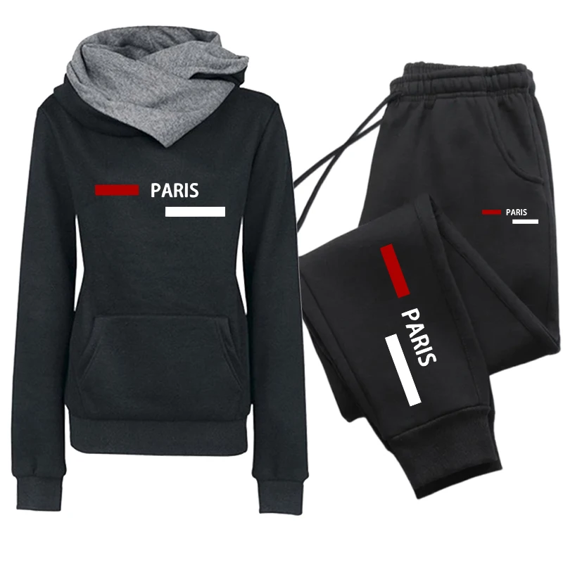 Damen-Trainingsanzug, modischer, lässiger Hoodie, Sweatshirts, Jogginghosen, Outdoor-Sportbekleidung, Herbst-Winter-Qualitäts-Sportbekleidung – Detail 2