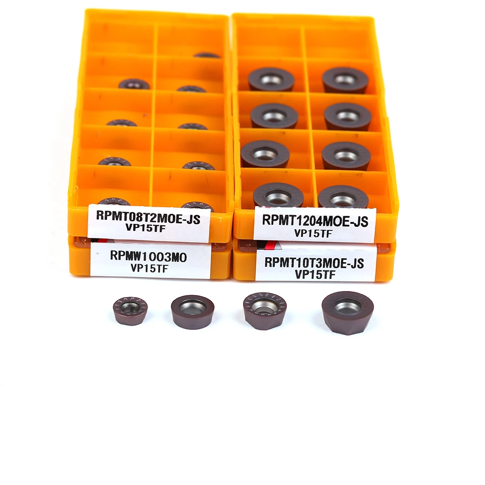 Imagem -06 - Inserção de Carboneto Redondo Interno de Alta Qualidade Rpmt08t2 Rpmt1606moecnc Ferramenta Torno de Metal Rpmw Rpmw1003 Rpmt10t3 Rpmt1204mo e js Vp15tf
