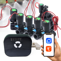 Garden Hose Solenoid Valve Controller Lawn Greenhouse Irrigation System 4 Zone Wireless Remote Voice Control Smart Water Timers