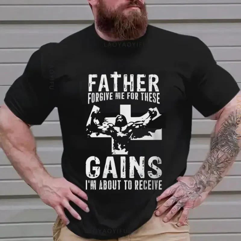 Reps for Jesus Fitness Tops Jesus Is My Spotter 100%cotton Shirts Funny Gym Motivational T Shirt  Men Bodybuilding Training Tees