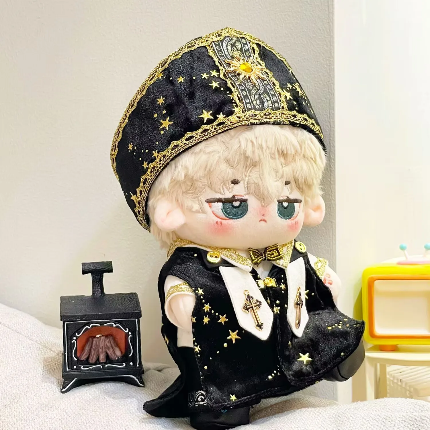 ملابس دمى قطنية 20 سنتيمتر ، ملابس أطفال 20 سنتيمتر ، نماذج ذكر ، دمى على شكل نجمة ، جسم سمين عادي ، ملابس دمى الكاهن