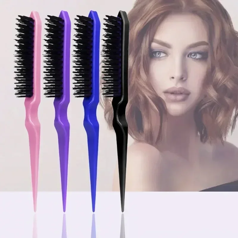 

1 Pcs Professional Hair Brushes Comb Teasing Back Combing Hair Brush Slim Line Styling Tools 6 Colors Wholesale