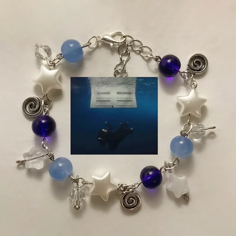 

Hit Me Hard And Soft Album Inspiration Bracelet Handmade Y2K Stylish Aesthetics Star Blue jewelry Christmas Gift for Girls ﻿