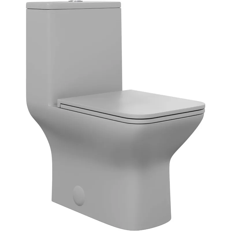 SM-1T256 مرحاض كاري قطعة واحدة، مرحاض مربع، مرحاض مزدوج الدفق 1.1/1.6 gpf، مرحاض حديث، مراحيض لـ #1