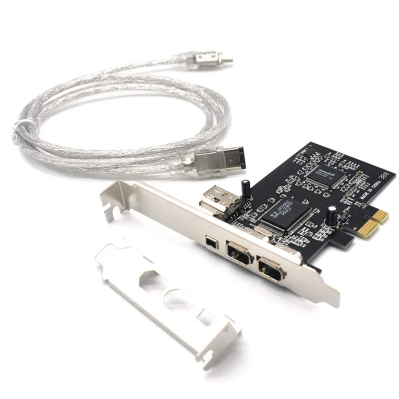 Pcie 3 Ports 1394A Firewire Expansion Card, PCI Express 1X To IEEE 1394 Adapter Controller For Desktop PC, DV Connection