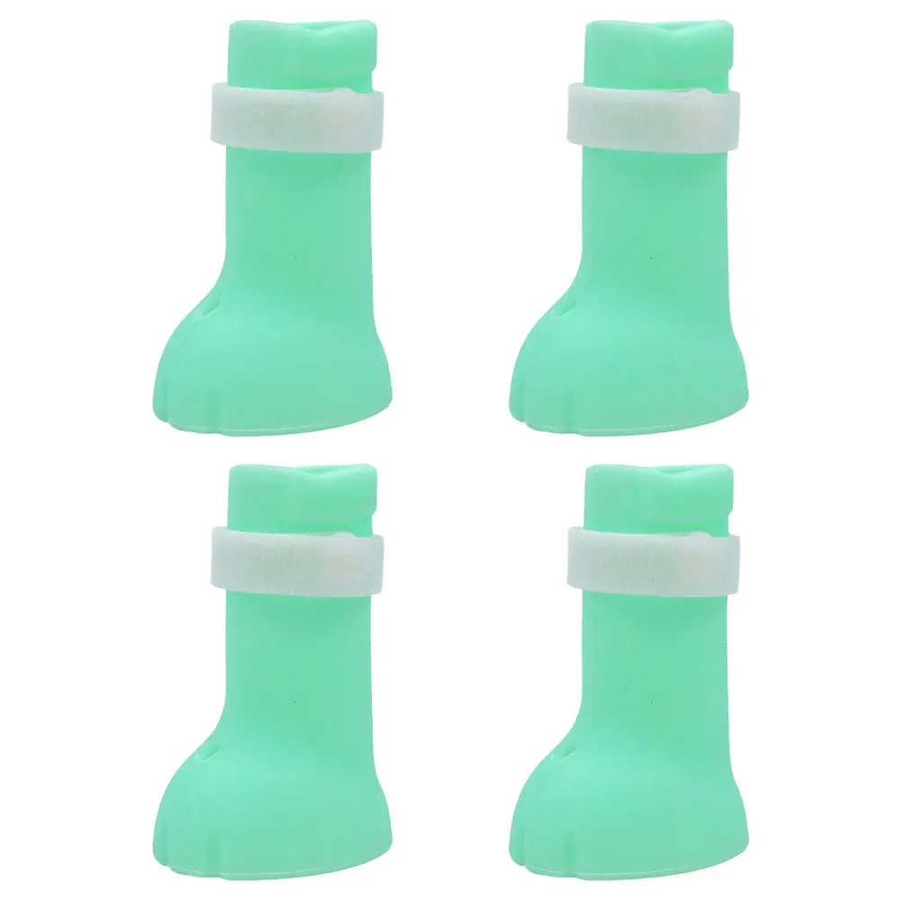 

4Pcs Cat Silicone Shoes Adjustable Sticky Strap Cat Grooming Supplies Anti Scratch Protective Booties Shoes for Cats
