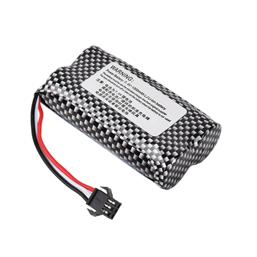 Batteria agli ioni di litio da 7.4v 1300mAh per orologio rilevamento dei gesti Twisted RC stunt car 18650 batteria da 7.4v per auto RC SM-3P spina