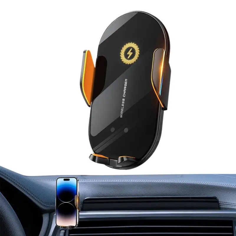 

Wireless Phone Holder For Car 360-Degree Adjust Air Vent Phone Holder Automatic Induction Charging Car Charger Vent Mount