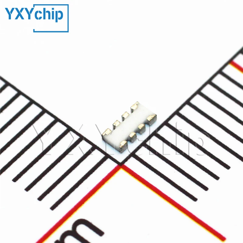 100pcs 0603x4 8p4r 4d03 5% 3216 1206 Matrizes de rede de resistor de chip 0 10 100 470 Ohm 0r 10r 100r 470r 1k 10k 20k 100k 470k 1m