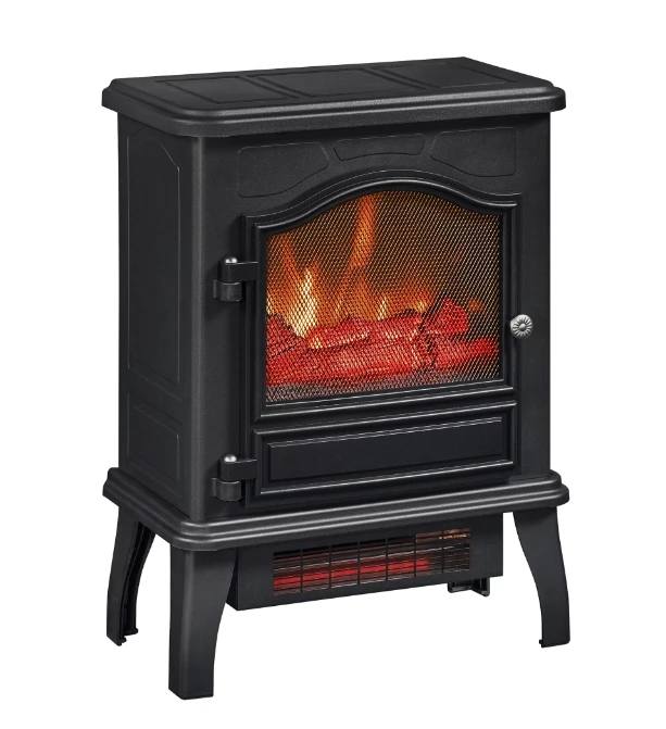 ChimneyFree Powerheat Infrared Quartz Electric Stove Heater, 1500W, Black