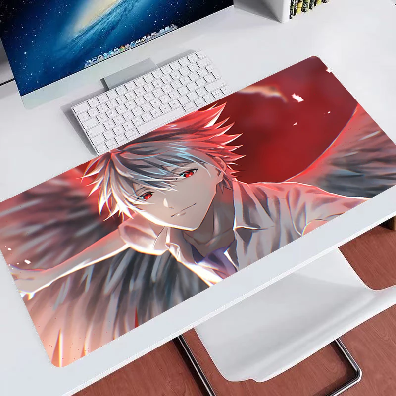 large keyboard Mousedesk pad E-evangelionS Kaworu Nagisa nonslip rubber gaming Mousepad laptop mouse carpet 90x40 Game table mat