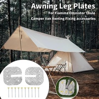 Awning Fixing Plate With Ground Peg Motorhome Camper Van Awning Leg Plates Metal Awning Safety Storm Plate For Fiamma Omnistor