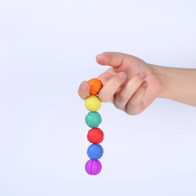6pcs AHDH Silicone Magnetic Ball Stress Relief Toy Finger Stress Relief Educational Toy Novelty Magnetic Fidget Roller 4