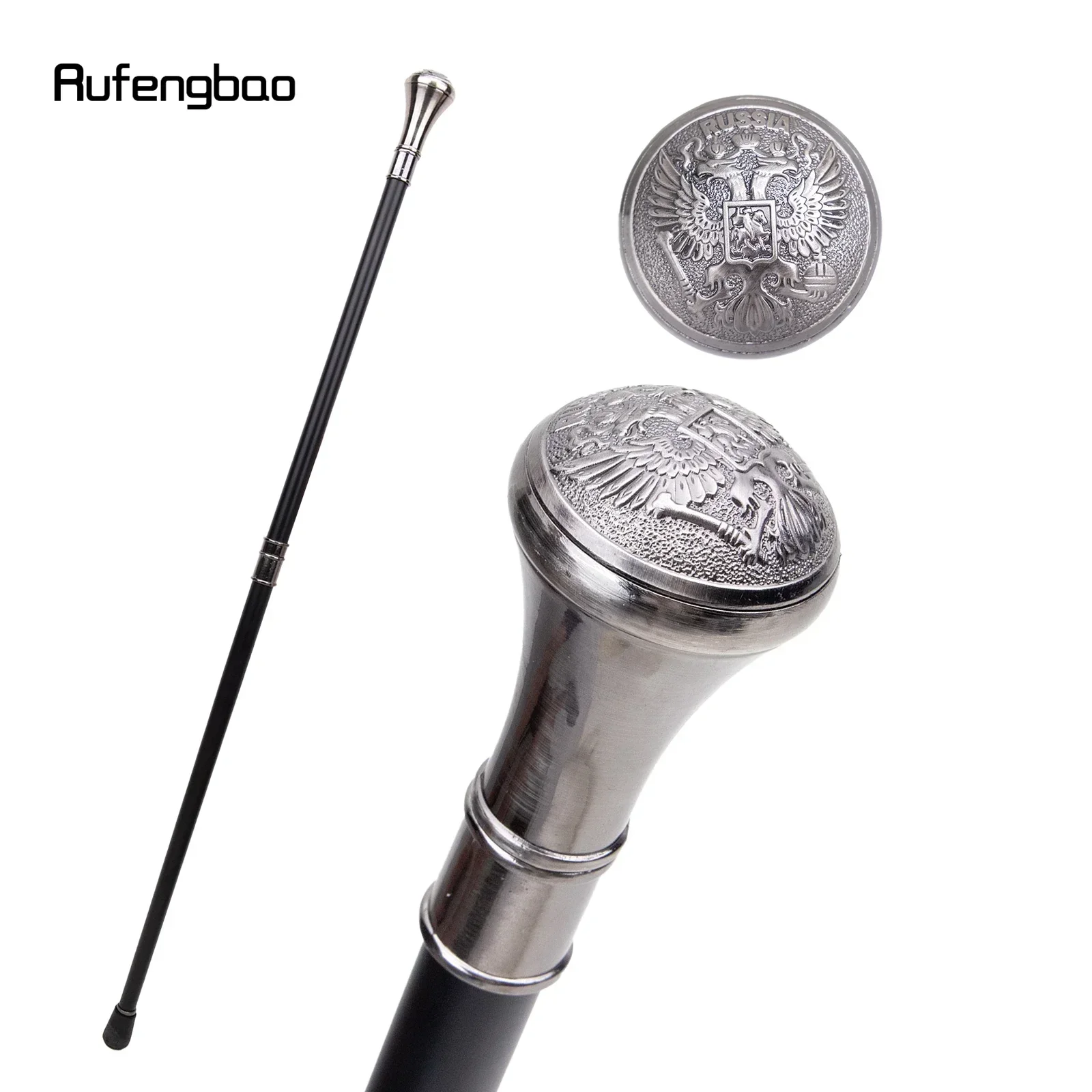 

Russian Double-Headed Eagle Totem Relief Walking Cane Fashion Walking Stick Gentleman Luxury Performance stage Cane 93cm
