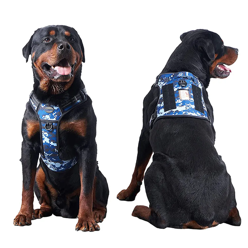 Reflective Tactical Harness For Large Small Dogs Training Vest Leash Pet Harness And Leash Set For Dog Outdoor Adjustable Padded