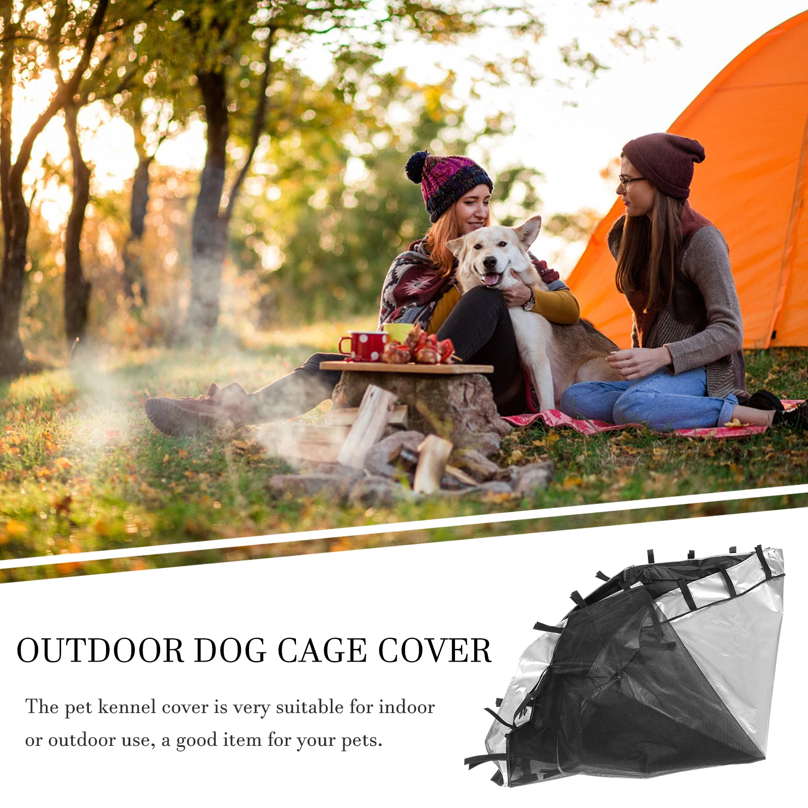 

Pet Kennel Cover Dog Crate Covers Outdoor Sun Protection Waterproof Medium Cage Black Playpen Roof Camping Dog Supplies Toy