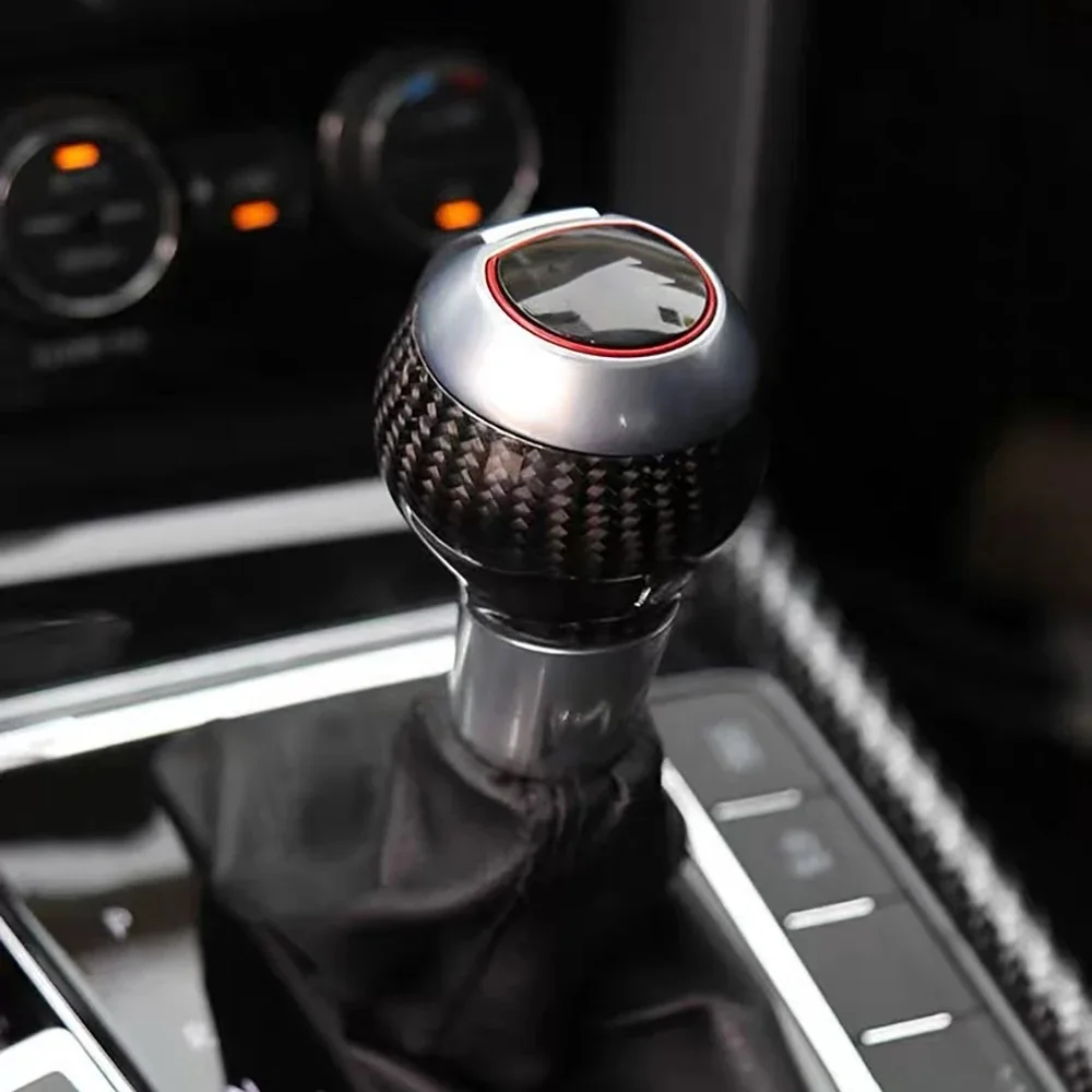 

For Audi A3 Q3 TTRS RSQ3 RS3 RS4 RS5 RS6 RS7 Replacement Style Real Carbon Fiber Wrap Gear Shift Knob Head Cover Trim