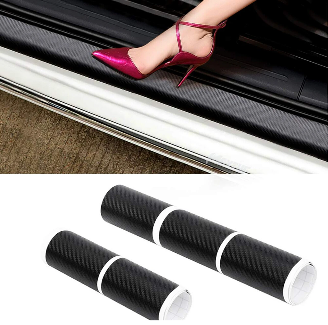 Car Sticker Car Accessories Carbon Fiber Door Sill Scuff Plate Guards Sills for Mazda 2 3 5 6 8 CX-5 CX-7 CX-9 MX-5 ATENZA Axela