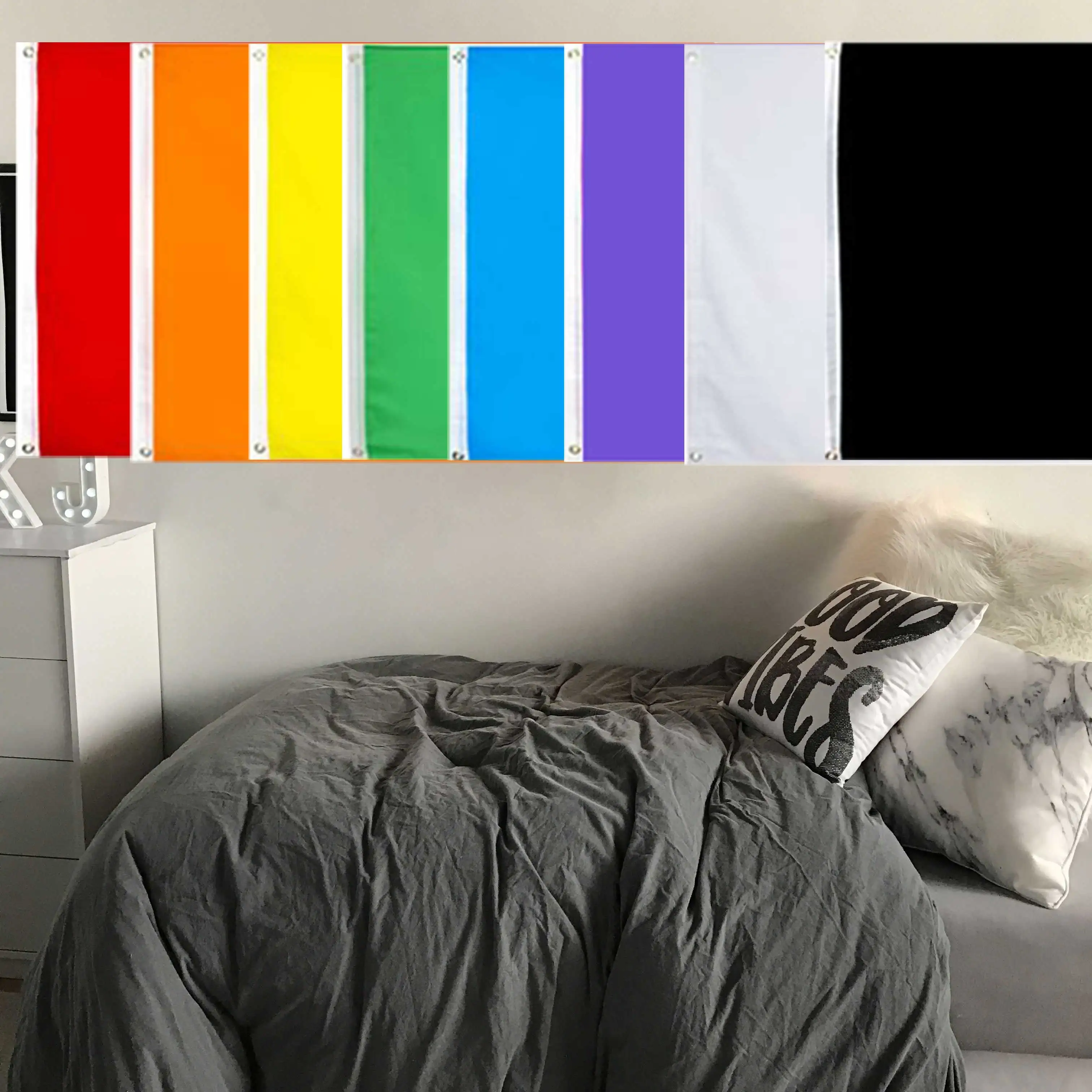 Solid Color Flag Plain Black White Red Yellow Green Blue Purple Orange Flags Banner Tapestry For Decoration