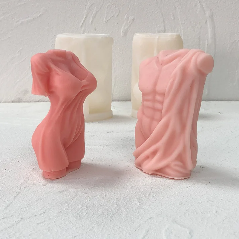 A Female Male Human Body Fragrance Candle Silicone Mold That Can Withstand High Temperatures and Is Food Grade.