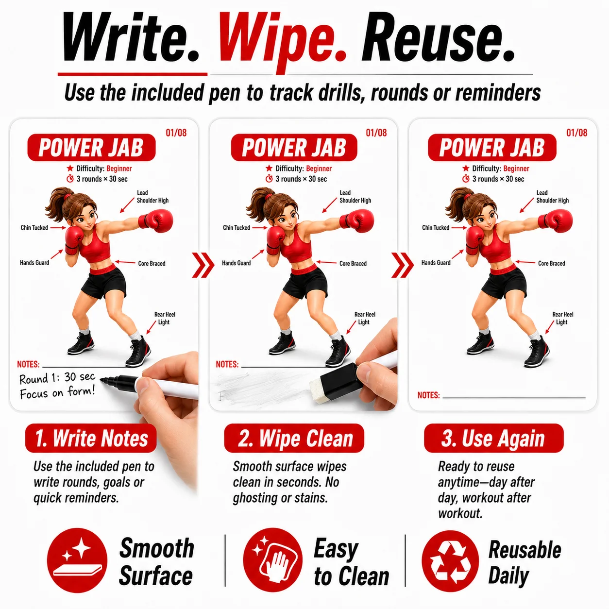 8-pack trainingsgidsstickers + - Home Gym Guide recensie en prijs