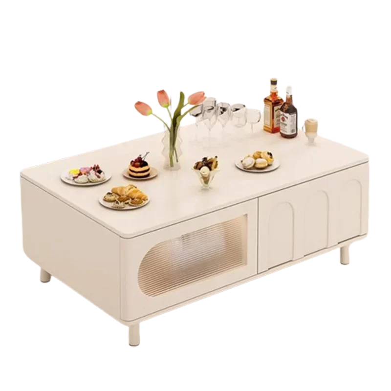 

Apartment Household Coffee Table Simple Clear Aesthetic Rectangle Coffee Table Glamour High End Tavolino Salotto Furniture