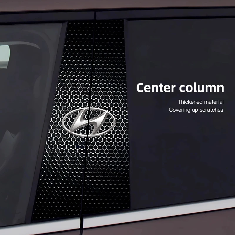 شعار السيارة مركز عمود ملصق السيارات الباب ملصقات الزخرفية لشركة هيونداي جينيسيس N-LINE I10 I20 I30 I40 IX20 IX35 كونا جيتز