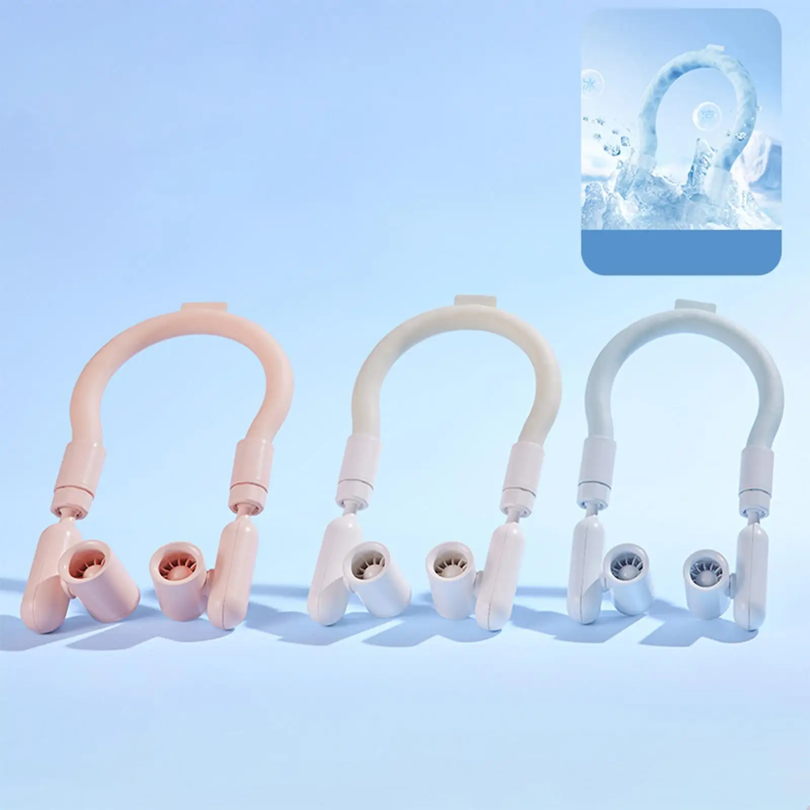 Ventilador para colgar en el cuello, ventilador Personal multiusos giratorio de 360 grados para ciclismo, actividades al aire libre, viajes y oficina