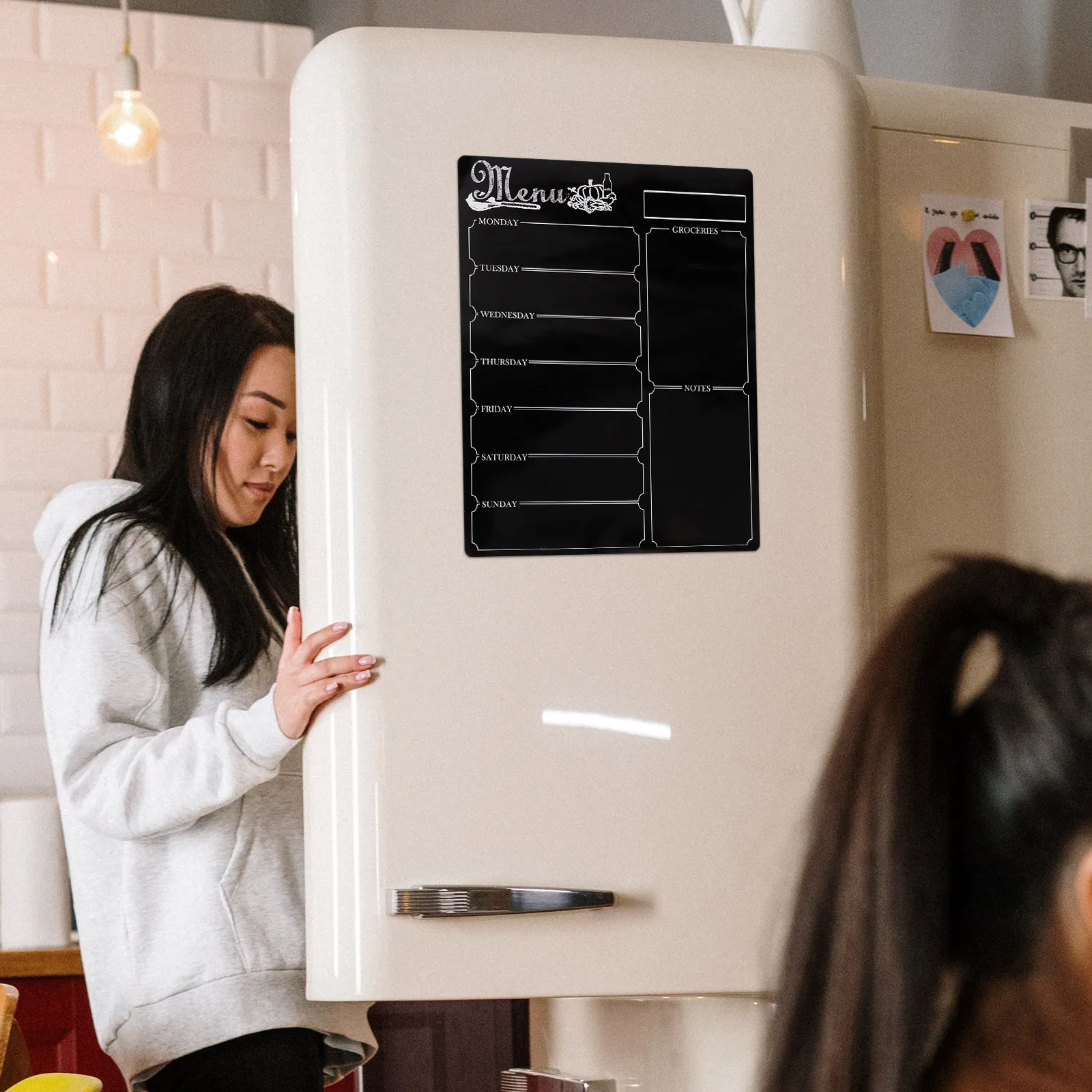 

Magnetic Weekly Meal Calendar Notepad for Refrigerator Diet Planning Food Journal Menu Tracker Easy Install Meal Organizer