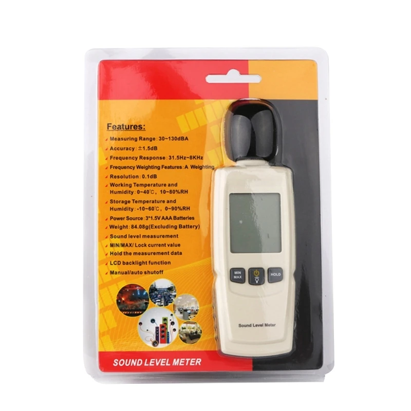 Digital Decibel Meter Sound Level Meter Noise Level Meter Sound Monitors Meter Noise Measurement Measuring