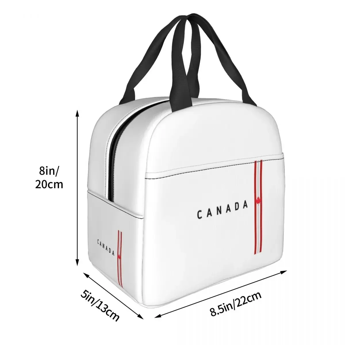 Canada Flag National Culture Insulated Lunch Bags Picnic Bags Thermal Cooler Lunch Box Lunch Tote for Woman Work Children School