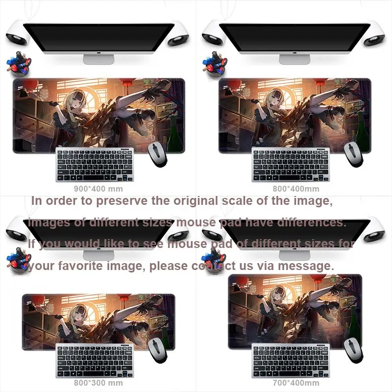 Gamer لوحة ماوس كبيرة Kawii Virtual Idol المطاط ماوس حصيرة أنيمي الفتيات J_J Kufuutei R_Raden HD ماوس الوسادة عدم الانزلاق لوحة المفاتيح #5