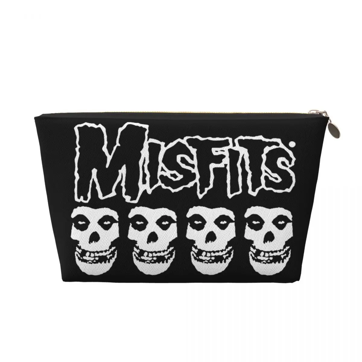 Custom Horror Punk Rock Misfits Skull Toiletry Bag Women Makeup Cosmetic Organizer Ladies Beauty Storage Dopp Kit Box