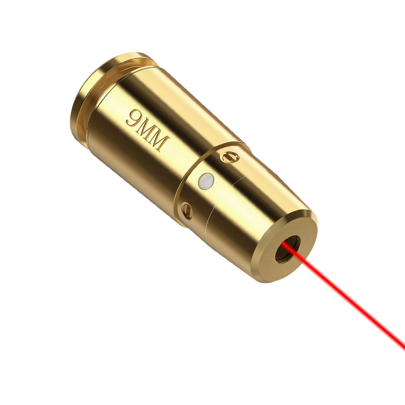 CVLIFE 9MM Bore Sight For 223 5.56mm Pistol Rifle Shotgun Red Laser Boresighter Copper Metal with 4 Sets of Batteries