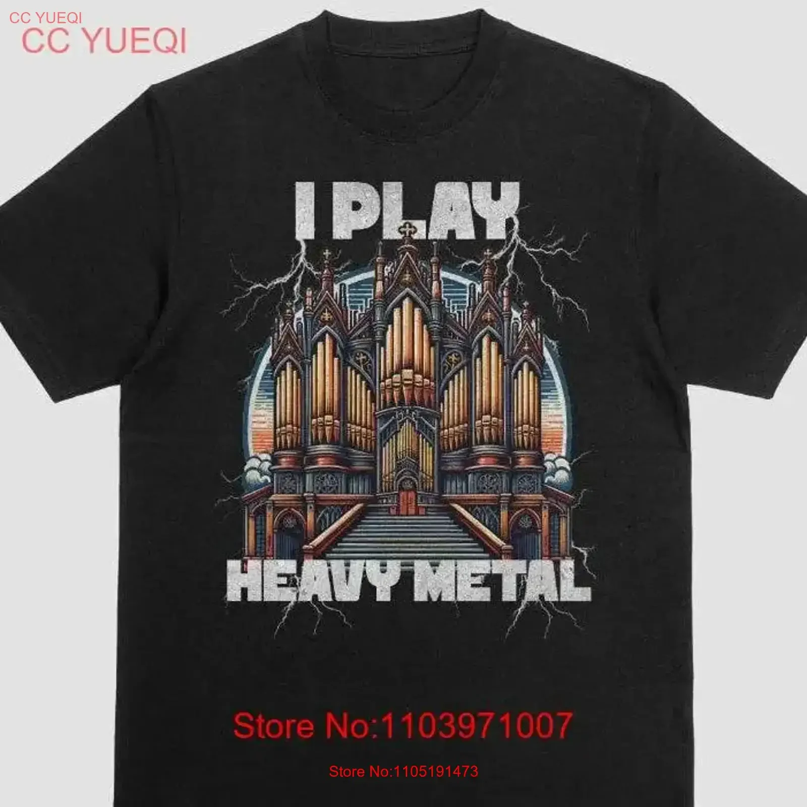 Funny Organist Organ Player T Shirt Church Pipe Present I Play Heavy Metal vintage Washed Top For Everyday Wear Comfortable
