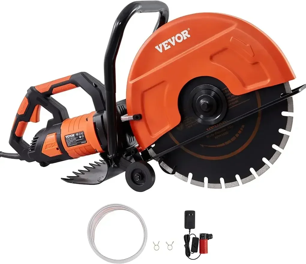 

Electric Concrete Saw, 16 in, 3200 W 15 A Motor Circular Saw Cutter w/ Max. 6 in Adjustable Cutting Depth, Wet Disk Saw Cutter