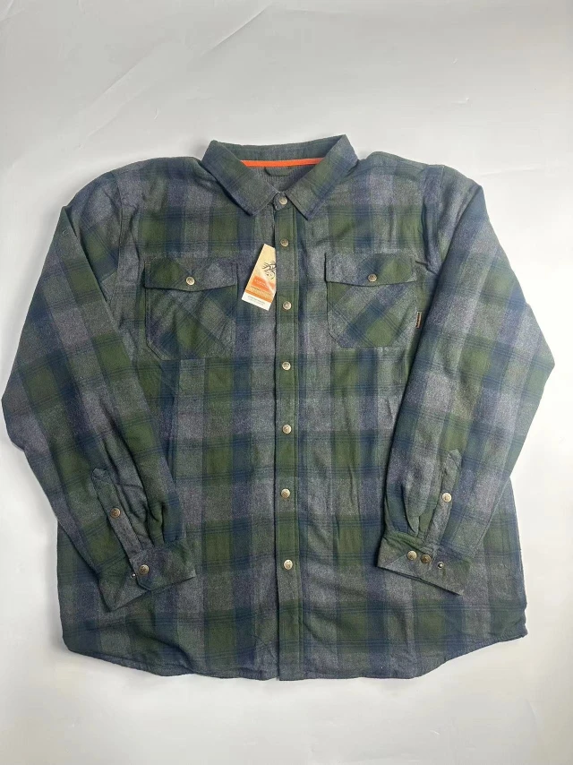

plus Size Men's Long Sleeve Plaid Shirt Outdoor Hunting Workwear Multi Pocket Casual Fashion Spring Autumn Winter Clothing